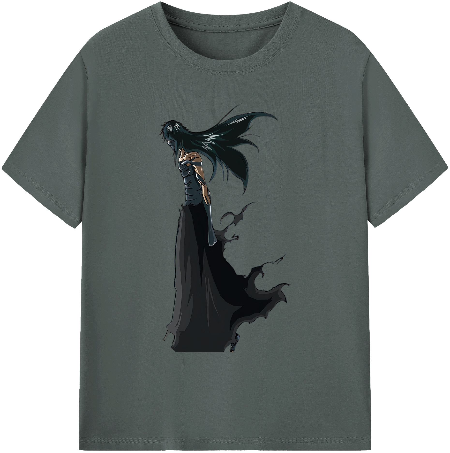 （画像用） ブリーチ 黒崎一護（くろさき いちご）BLEACH Kurosaki Ichigo 綿100％ メンズ半袖Tシャツ｜肌触りやわらか＆通気性